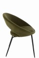Krzesło Round Met Hole Metal/Textile Green
