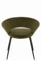 Krzesło Round Met Hole Metal/Textile Green