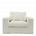 Fotel Love Seat Miles, Sparkling White, Copperfield Weave