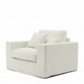 Fotel Love Seat Miles, Sparkling White, Copperfield Weave