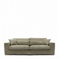 Sofa 3,5 Seater Sofa Miles, Fern Green, Chenille Jacquard Vogue