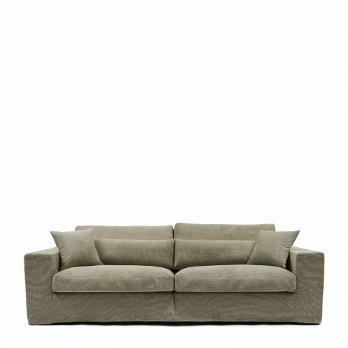 Sofa 3,5 Seater Sofa Miles, Fern Green, Chenille Jacquard Vogue