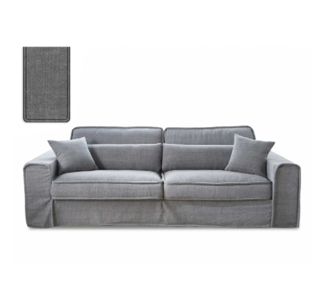  Sofa Metropolis Sofa 3,5 seater, washed cotton, grey