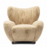 Fotel Courchevel armchair, Faux fur, Chamois