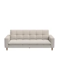Sofa 3,5 Seater Sofa Nelson, Satin Shell, Chenille Jacquard