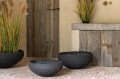 Donice zestaw Set Of 3 Dish Fiber Clay Black