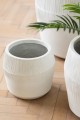 Donice zestaw Set Of 3 Dish Fiber Clay White