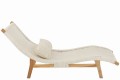 Leżak Lounger+Cushion Woven Plastic/Teak White