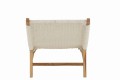 Leżak Lounger+Cushion Woven Plastic/Teak White