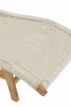 Leżak Lounger+Cushion Woven Plastic/Teak White