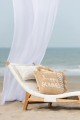 Leżak Lounger+Cushion Woven Plastic/Teak White