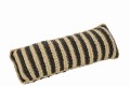 Leżak Lounger+Cushion Stripes Woven Plastic/Teak Black/Natural