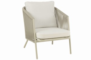 Fotel Metal/Rope Grey