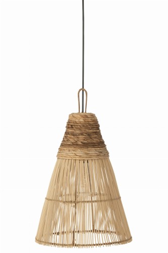 Lampa Lampshade Cone Rattan Natural