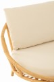 Fotel Chair+Cushion Rattan/Textile Natural/White