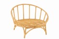 Fotel Chair+Cushion Rattan/Textile Natural/White