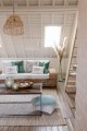 Sofa +Cushion 3 Person Rattan/Textile Natural/White
