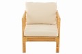 Fotel Arm Chair Elise+Cushion Rattan/Textile Natural/White