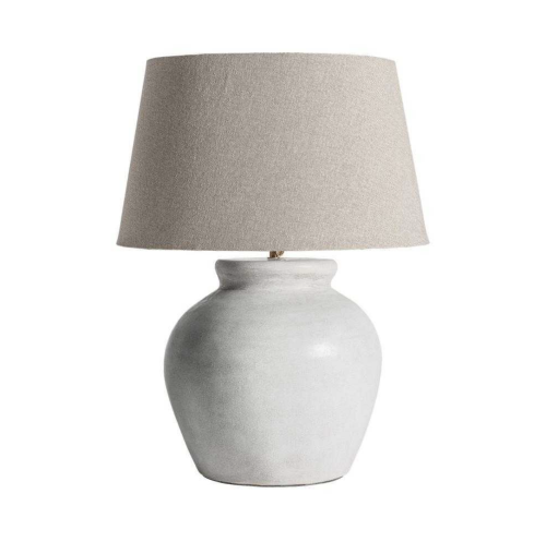 Lampa stołowa white/brown washed finish