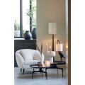 Fotel Chair 91x71x77 cm ALMOND bouclé cream-wood black