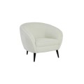 Fotel Chair 91x71x77 cm ALMOND bouclé cream-wood black