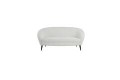 Sofa 160x72x79 cm ALMOND bouclé cream-wood black