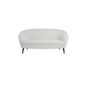 Sofa 160x72x79 cm ALMOND bouclé cream-wood black
