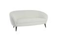 Sofa 160x72x79 cm ALMOND bouclé cream-wood black