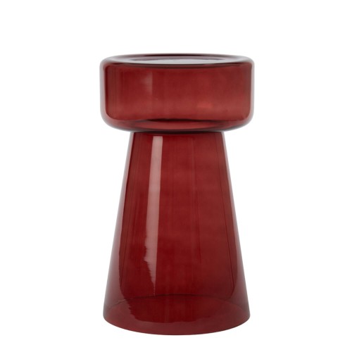 Stolik Side table Ø30x50 cm DAKWA glass burgundy