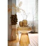 Stolik Side table Ø30x50 cm DAKWA glass ocher yellow