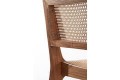 Krzesło MELAKY wood brown+webbing natural