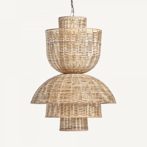 Lampa sufitowa PLISSÉ RATTAN CEILING LAMP