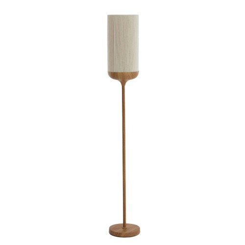 Lampa podłogowa Ø23x159 cm DANIA wood print natural+rope cream