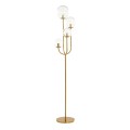 Lampa podłogowa MAGDALA glass clear+gold