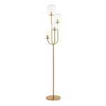 Lampa podłogowa MAGDALA glass clear+gold
