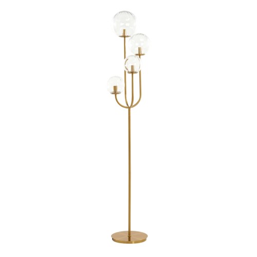 Lampa podłogowa MAGDALA glass clear+gold