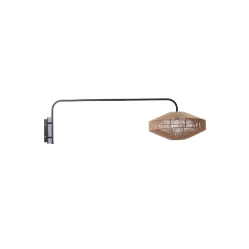 Kinkiet Ø43x115 cm LYRA natural+matt black