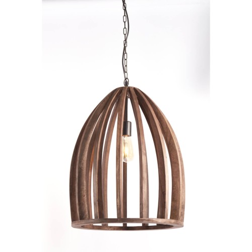 Lampa sufitowa Ø47x56 cm HARANKA wood chocolate brown