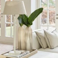 Abażur Taper Lampshade, Linen, flax 38x21