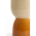 Stołek Ø28,5x42 cm FINCA ceramics shiny cream+ocher