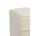 Pufa 40x40x35 cm KIKI teddy white