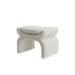 Pufa 60x46x46 cm NAFYA bouclé cream