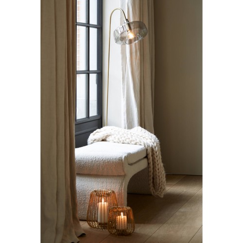Pufa 119x45x48 cm NAFYA bouclé cream