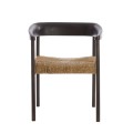 Krzesło 60,5x57x76,5 cm DELMAR wood dark brown+seagrass