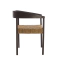 Krzesło 60,5x57x76,5 cm DELMAR wood dark brown+seagrass