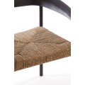 Krzesło 60,5x57x76,5 cm DELMAR wood dark brown+seagrass