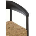 Krzesło 60,5x57x76,5 cm DELMAR wood dark brown+seagrass
