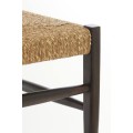 Krzesło 60,5x57x76,5 cm DELMAR wood dark brown+seagrass
