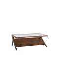 Stolik kawowy 112x70x41 cm YUKI acacia wood+glass