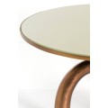 Stolik kawowy Ø76x40 cm MELLO shiny brown bronze+glass taupe